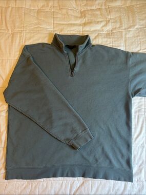 Vince French Terry Half-Zip Pullover Sweater M92759607A
